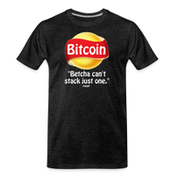 Load image into Gallery viewer, Bitcoin Betcha Can&#39;t Stack Just One T-Shirt - charcoal grey
