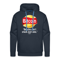 Load image into Gallery viewer, Bitcoin Betcha Can&#39;t Stack Just One Hoodie Sweatshirt - navy
