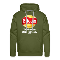 Load image into Gallery viewer, Bitcoin Betcha Can&#39;t Stack Just One Hoodie Sweatshirt - olive green
