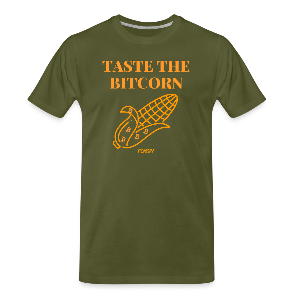 Taste The Bitcorn Bitcoin T-Shirt - olive green