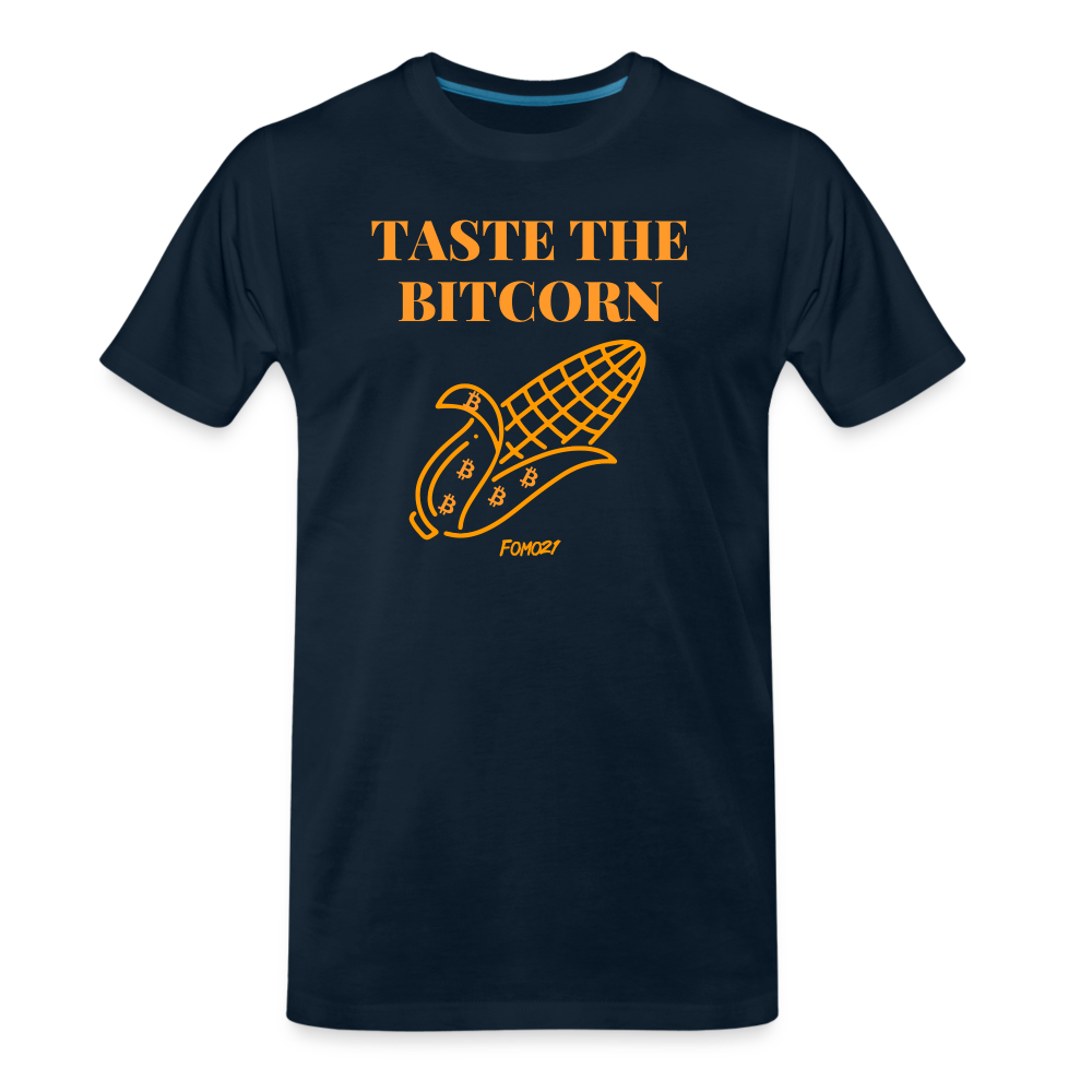 Taste The Bitcorn Bitcoin T-Shirt - deep navy