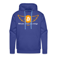 Load image into Gallery viewer, Bitcoin Gives You Wings Hoodie Sweatshirt - royal blue
