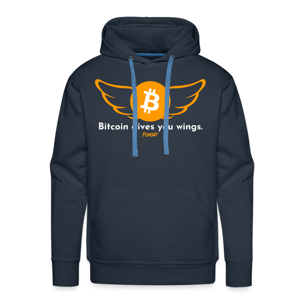 Bitcoin Gives You Wings Hoodie Sweatshirt - navy