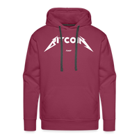 Load image into Gallery viewer, Bitcoin Rocks (White Lettering) Hoodie Sweatshirt - burgundy
