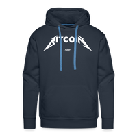 Load image into Gallery viewer, Bitcoin Rocks (White Lettering) Hoodie Sweatshirt - navy
