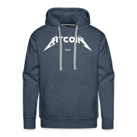 Load image into Gallery viewer, Bitcoin Rocks (White Lettering) Hoodie Sweatshirt - heather denim
