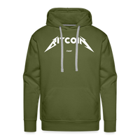 Load image into Gallery viewer, Bitcoin Rocks (White Lettering) Hoodie Sweatshirt - olive green
