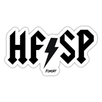Load image into Gallery viewer, HFSP 2 (Black Lettering) Bitcoin Sticker - white matte
