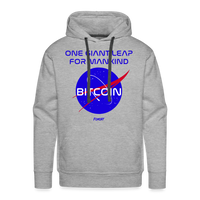 Load image into Gallery viewer, One Giant Leap For Mankind Bitcoin Hoodie Sweatshirt - heather grey
