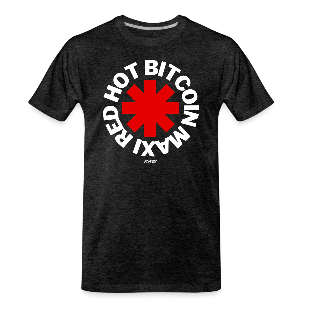 Red Hot Bitcoin Maxi T-Shirt - charcoal grey