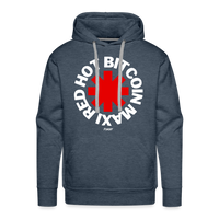 Load image into Gallery viewer, Red Hot Bitcoin Maxi Hoodie Sweatshirt - heather denim
