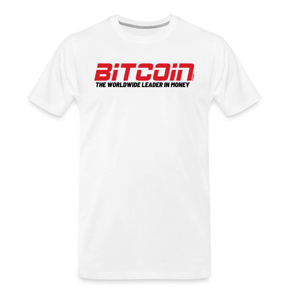 Bitcoin The Worldwide Leader In Money T-Shirt - white