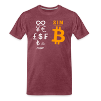 Load image into Gallery viewer, Supply Bitcoin T-Shirt - heather burgundy
