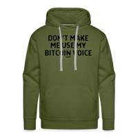 Load image into Gallery viewer, Don&#39;t Make Me Use My Bitcoin Voice Hoodie Sweatshirt - olive green
