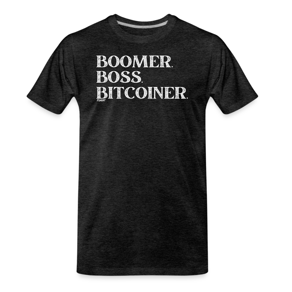 Boomer Boss Bitcoiner T-Shirt - charcoal grey
