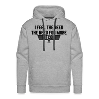 Load image into Gallery viewer, I Feel The Need The Need For More Bitcoin Hoodie Sweatshirt - heather grey

