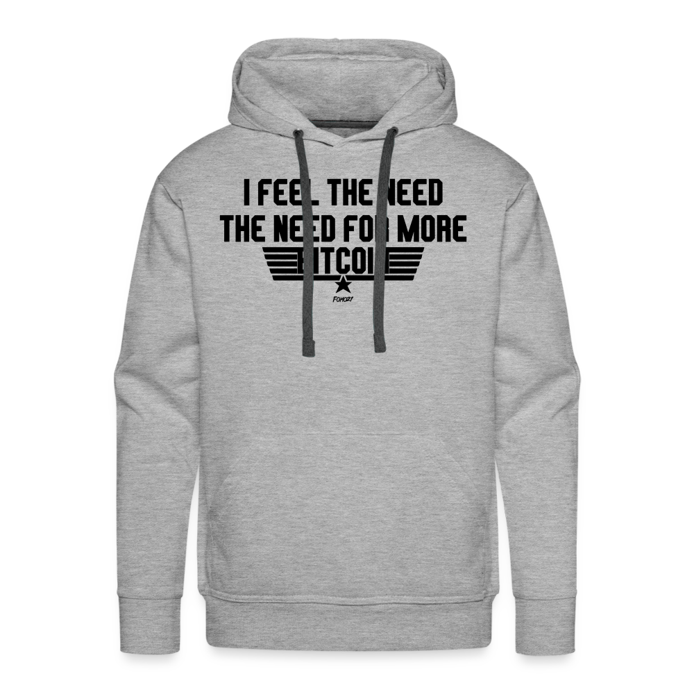 I Feel The Need The Need For More Bitcoin Hoodie Sweatshirt - heather grey