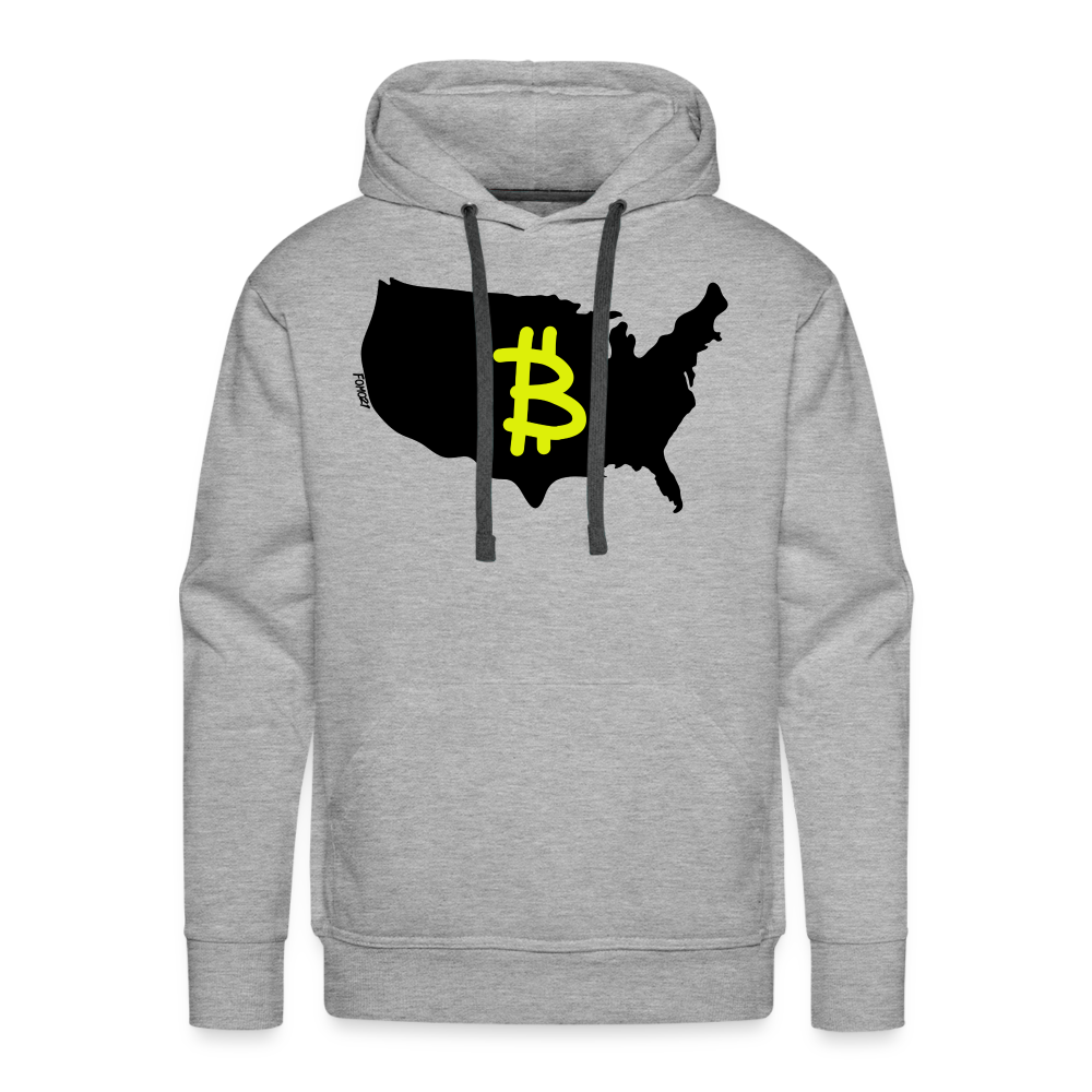 Bitcoin America (Graffiti B) Hoodie Sweatshirt - heather grey