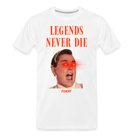 Load image into Gallery viewer, Legends Never Die Bitcoin T-Shirt - white
