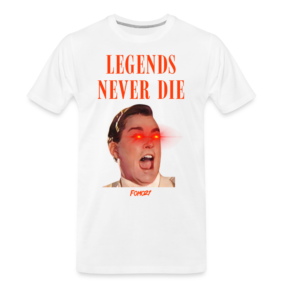 Legends Never Die Bitcoin T-Shirt - white