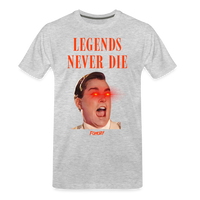 Load image into Gallery viewer, Legends Never Die Bitcoin T-Shirt - heather gray
