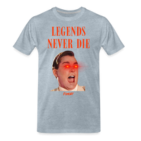 Load image into Gallery viewer, Legends Never Die Bitcoin T-Shirt - heather ice blue

