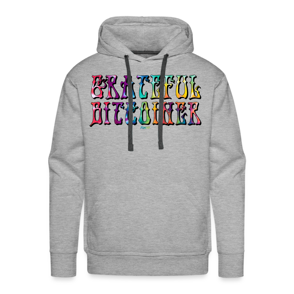 Grateful Bitcoiner Bitcoin Hoodie Sweatshirt - heather grey