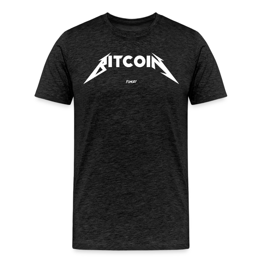 Bitcoin Rocks (White Lettering) T-Shirt - charcoal grey