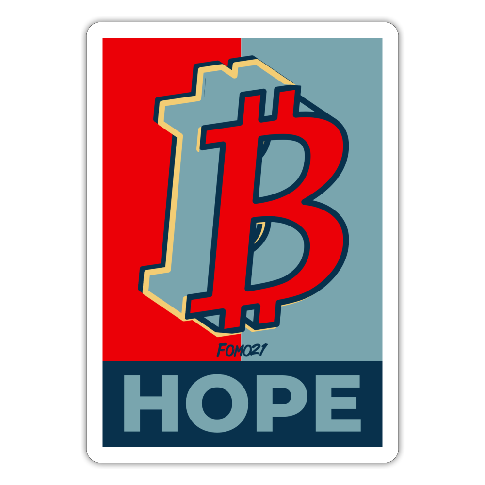 Hope Bitcoin Sticker - white matte