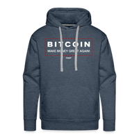 Load image into Gallery viewer, Make Money Great Again Bitcoin Hoodie Sweatshirt - heather denim
