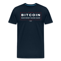 Load image into Gallery viewer, Make Money Sound Again Bitcoin T-Shirt - deep navy
