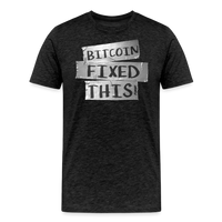 Load image into Gallery viewer, Bitcoin Fixed This Duct Tape T-Shirt - charcoal grey
