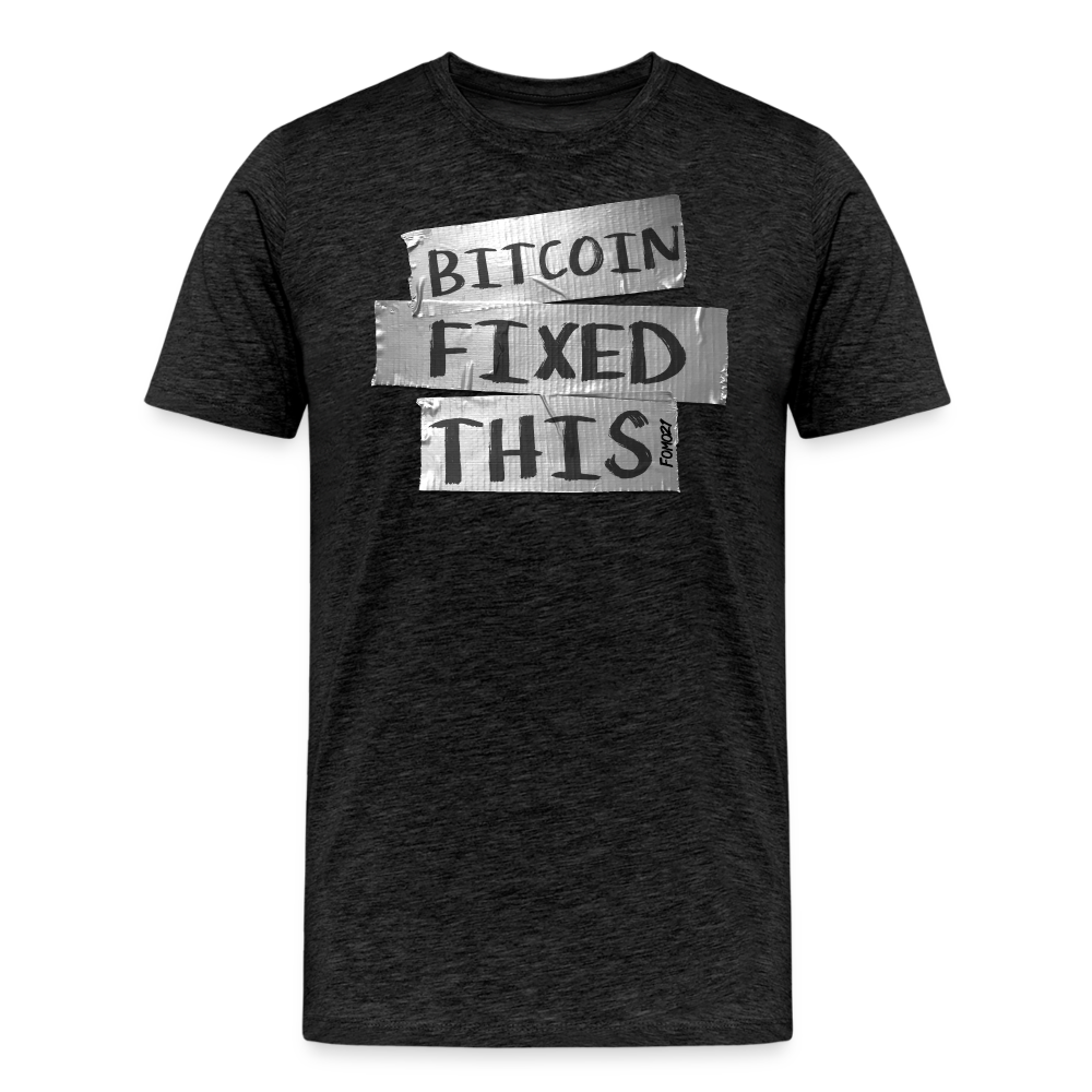 Bitcoin Fixed This Duct Tape T-Shirt - charcoal grey