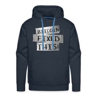 Load image into Gallery viewer, Bitcoin Fixed This Duct Tape Hoodie Sweatshirt - navy
