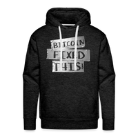 Load image into Gallery viewer, Bitcoin Fixed This Duct Tape Hoodie Sweatshirt - charcoal grey
