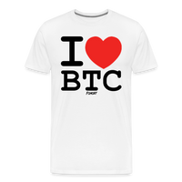 Load image into Gallery viewer, I Heart BTC Bitcoin T-Shirt - white
