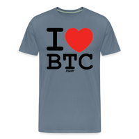 Load image into Gallery viewer, I Heart BTC Bitcoin T-Shirt - steel blue

