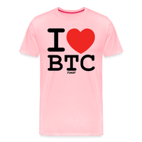 Load image into Gallery viewer, I Heart BTC Bitcoin T-Shirt - pink

