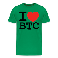 Load image into Gallery viewer, I Heart BTC Bitcoin T-Shirt - kelly green
