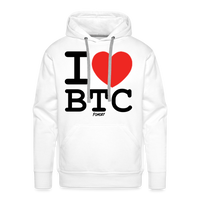 Load image into Gallery viewer, I Heart BTC Bitcoin Hoodie Sweatshirt - white
