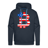 Load image into Gallery viewer, American Bitcoin B Hoodie Sweatshirt - navy
