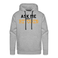 Load image into Gallery viewer, Ask Me About Bitcoin Hoodie Sweatshirt - heather grey
