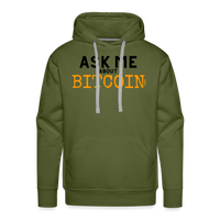 Load image into Gallery viewer, Ask Me About Bitcoin Hoodie Sweatshirt - olive green
