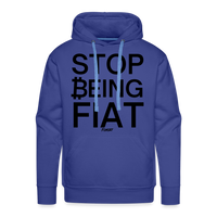 Load image into Gallery viewer, Stop Being Fiat Bitcoin Hoodie Sweatshirt - royal blue
