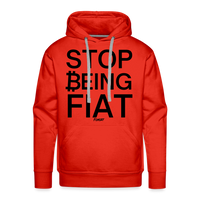 Load image into Gallery viewer, Stop Being Fiat Bitcoin Hoodie Sweatshirt - red
