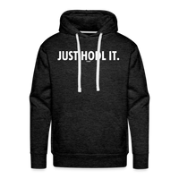 Load image into Gallery viewer, Just HODL It (White Lettering) Bitcoin Hoodie Sweatshirt - charcoal grey
