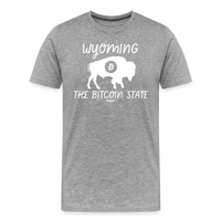 Load image into Gallery viewer, Wyoming The Bitcoin State T-Shirt - heather gray
