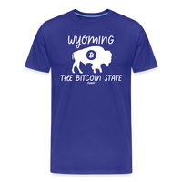 Load image into Gallery viewer, Wyoming The Bitcoin State T-Shirt - royal blue
