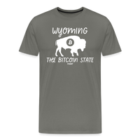 Load image into Gallery viewer, Wyoming The Bitcoin State T-Shirt - asphalt gray
