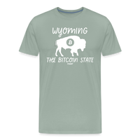 Load image into Gallery viewer, Wyoming The Bitcoin State T-Shirt - steel green
